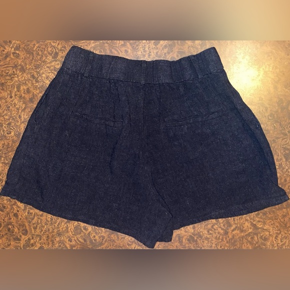 ASOS Stradivaruis Linen Blend Shorts in Black - size 6 - Picture 2 of 6